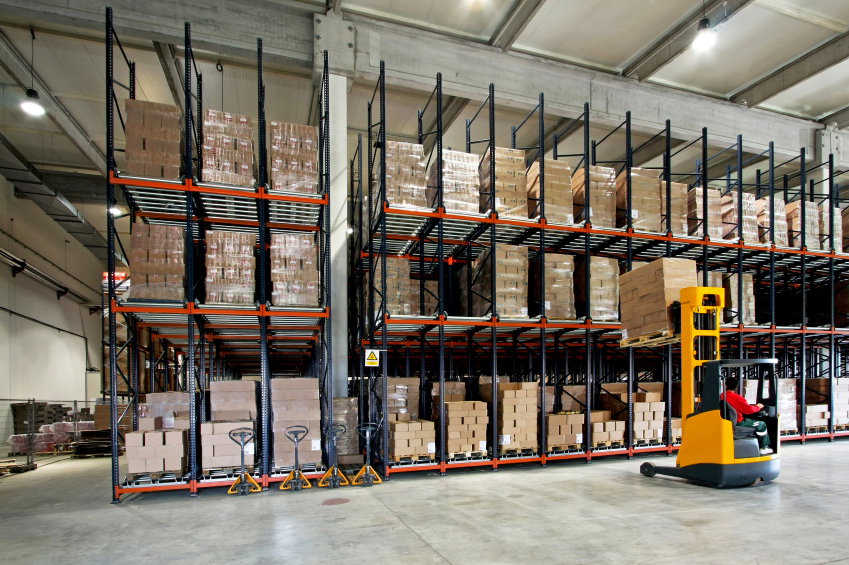 Warehouse with Forklift